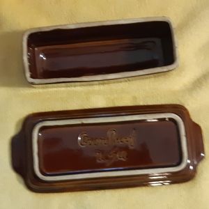 Vintage Ceramic Butter Dish with Cover